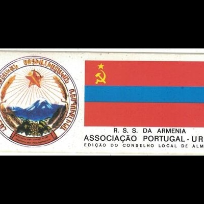 Autocolante - R. S. S. da Armenia - Associação Portugal-URSS - Edição do Conselho Loval de Almada