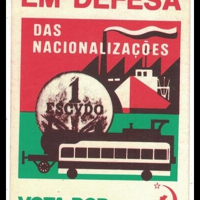 Autocolante - Em Defesa das Nacionalizações - Vota PCP