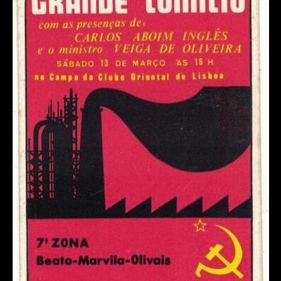 Autocolante - Grande Comício - 7.ª Zona Beato-Marvila-Olivais - Partido Comunista Português