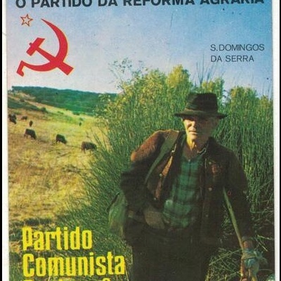 Autocolante - Partido Comunista Português - S. Domingos da Serra - O Partido da Reforma Agrária
