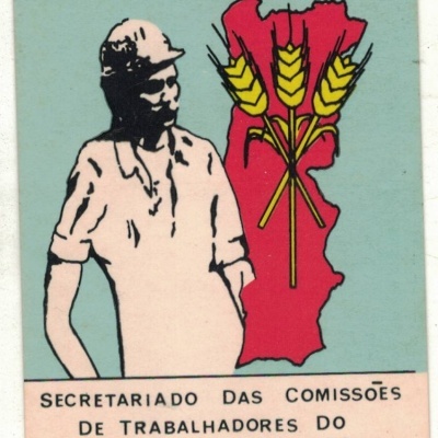 Autocolante - Apoio à Reforma Agrária - Secretariado das Comissões de Trabalhadores do Concelho do Seixal