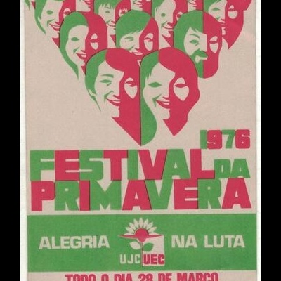 Autocolante - UJC UEC - Festival da Primavera 1976 - Alegria na Luta