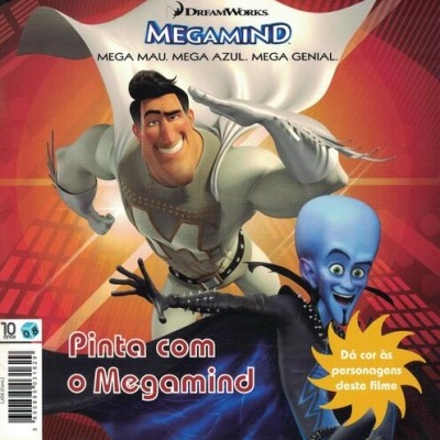 Megamind: Mega Mau. Mega Azul, Mega Genial. - Pinta com o Megamind