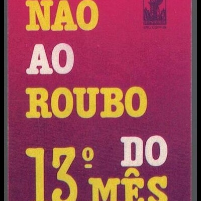 Autocolante - CGTP-IN - Não ao Roubo do 13º Mês