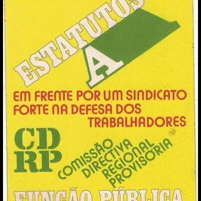 Autocolante - CDRP - Comissão Directiva Regional Provisória - Estatutos A - Função Pública