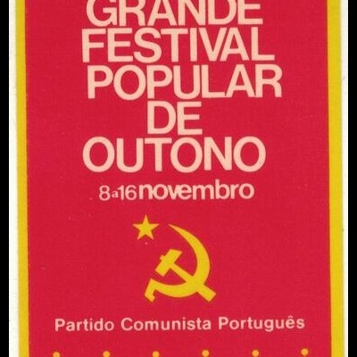 Autocolante - Grande Festival de Outono - Partido Comunista Português