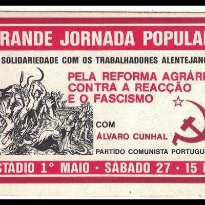 Autocolante - Partido Comunista Português - Grande Jornada Popular  de Solidariedade com os Trabalhadores Alentejanos