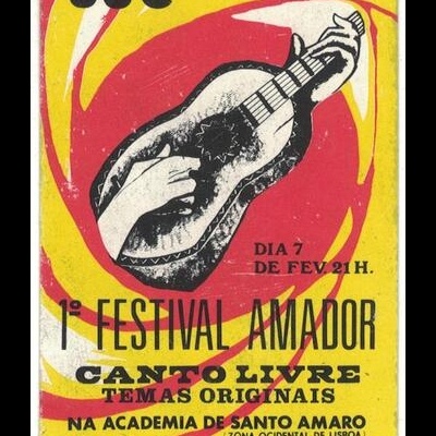 Autocolante - UJC - 1.º Festival Amador Canto Livre - União da Juventude Comunista