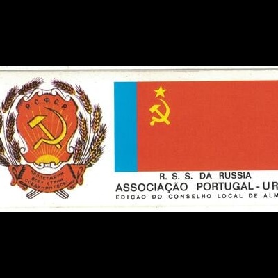 Autocolante - R. S. S. da Russia - Associação Portugal-URSS - Edição do Conselho Loval de Almada