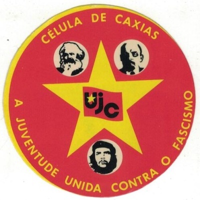 Autocolante - UJC Célula de Caxias - A Juventude Unida Contra o Fascismco