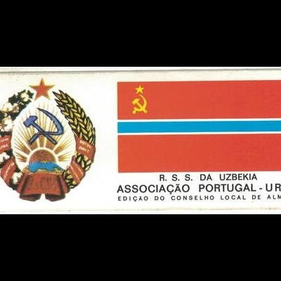 Autocolante - R. S. S. da Uzbekia - Associação Portugal-URSS - Edição do Conselho Loval de Almada