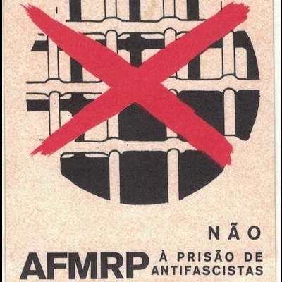 Autocolante - AFMRP - Não à Prisão de Antifascistas - Associação de Famílias dos Militares Revolucionários Presos
