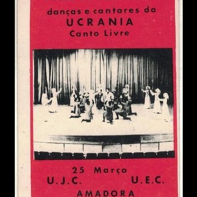 Autocolante - Festa da Juventude - Danças e Cantares da Ucrânia - Canto Livre - U.J.C. / U.E.C.