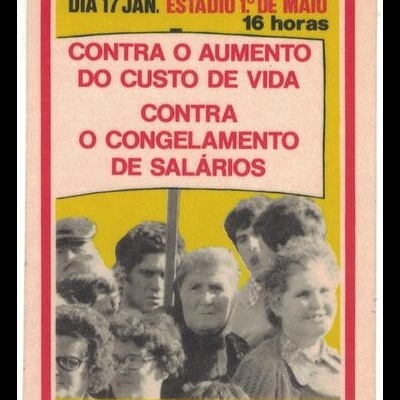 Autocolante - Contra o Aumento do Custo de Vida Contra o Congelamento de Salários