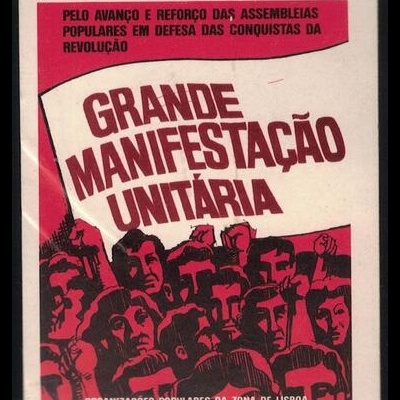 Autocolante - Grande Manifestação Unitária - Organizações Populares da Zona de Lisboa