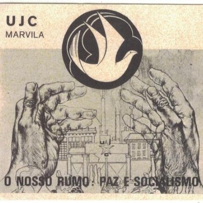 Autocolante - UJC Marvila - O Nosso Rumo: Paz e Socialismo