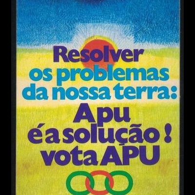 Autocolante - Resolver os Problemas da Nossa Terra: Apu é a Solução! Vota APU