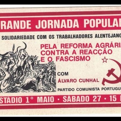 Autocolante - Partido Comunista Português - Grande Jornada Popular  de Solidariedade com os Trabalhadores Alentejanos