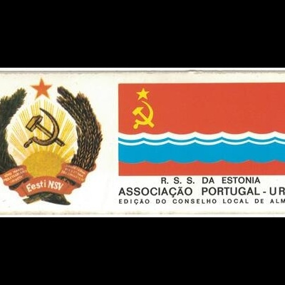 Autocolante - R. S. S. da Estonia - Associação Portugal-URSS - Edição do Conselho Loval de Almada