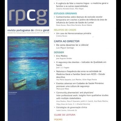 RPCG - Revista Portuguesa de Clínica Geral - Vol. 26 - N.º 6 - Novembro/Dezembro 2010