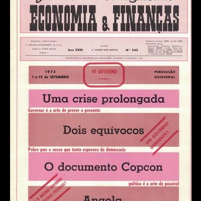 Jornal Português de Economia e Finanças - Ano XXIII - N.º 342 - 1 a 15 de Setembro de 1975
