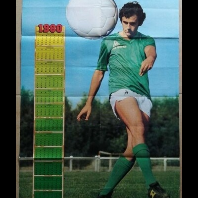 Poster Gigante: Michel Platini 1980 / Lille O.S.C. - R.C. Lens - U.S. Valenciennes
