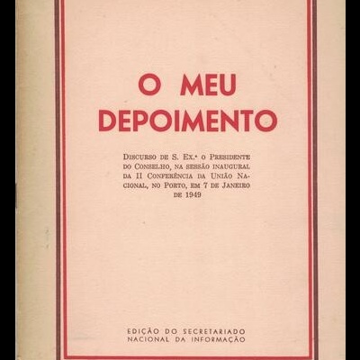 O Meu Depoimento | de Oliveira Salazar