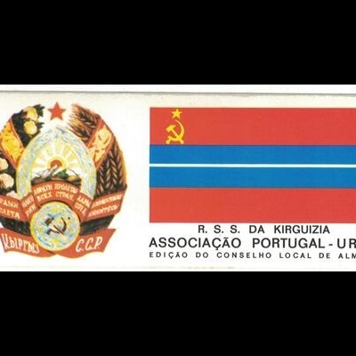 Autocolante - R. S. S. da Kirguizia - Associação Portugal-URSS - Edição do Conselho Loval de Almada