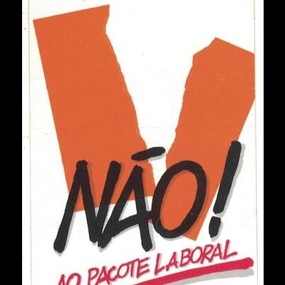 Autocolante - USL-USS-CGTP/IN-CIL-CIS - Não ao Pacote Laboral