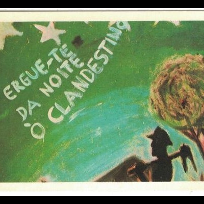 Autocolante - Mural PCP - Partido Comunista Português: Ergue-te da Noite ò Clandestino