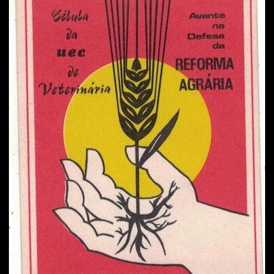 Autocolante - Célula da UEC de Veterinária - Avante na Defesa da Reforma Agrária