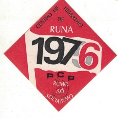 Autocolante - Centro de Trabalho de Runa 1976 - PCP Rumo ao Socialismo