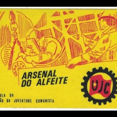 Autocolante - UJC - Arsenal do Alfeite - Célula da União da Juventude Comunista