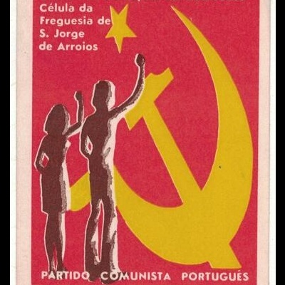 Autocolante - Partido Comunista Português - Com o PCP em Defesa das Liberdades - Célula da Freguesia de S. Jorge de Arroios