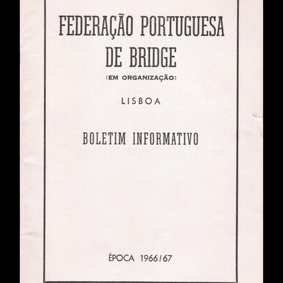 Federação Portuguesa de Bridge (Em Organização) - Boletim Informativo