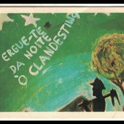 Autocolante - Mural PCP - Partido Comunista Português: Ergue-te da Noite ò Clandestino