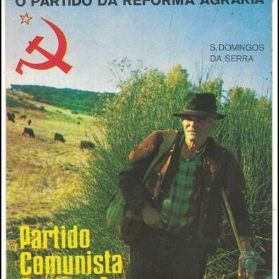 Autocolante - Partido Comunista Português - S. Domingos da Serra - O Partido da Reforma Agrária