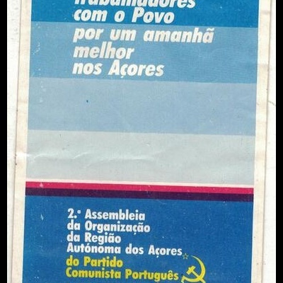 Autocolante - 2.ª Assembleia da Organização da Região Autónoma dos Açores do Partido Comunista Português