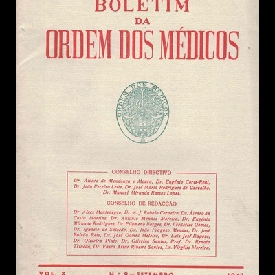 Boletim da Ordem dos Médicos - Vol. X - N.º 9 - Setembro 1961