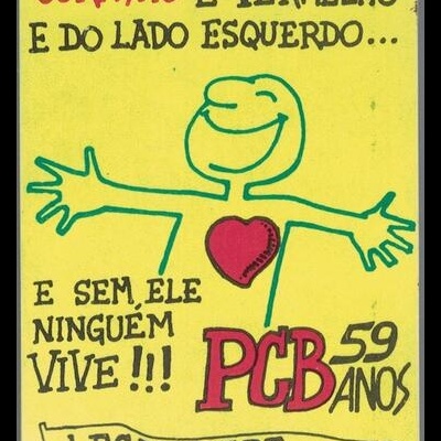 Autocolante - PCB - 59 Anos: Coração é Vermelho e do Lado Esquerdo... E Sem Ele Ninguém Vive!!!