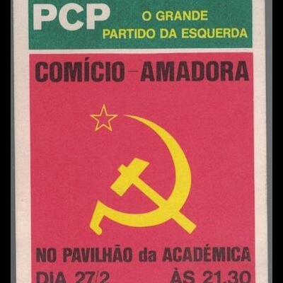 Autocolante - PCP - O Grande Partido de Esquerda: Comício - Amadora