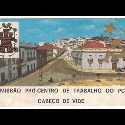 Autocolante - Comissão Pró-Centro de Trabalho do PCP, Cabeço de Vide