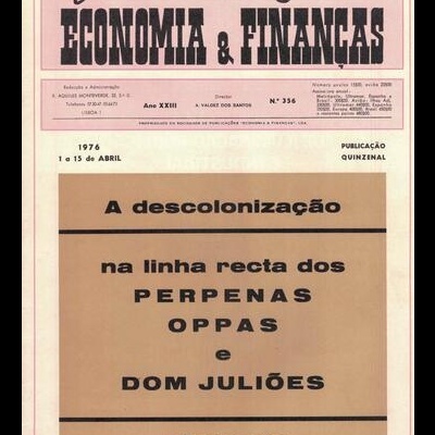 Jornal Português de Economia e Finanças - Ano XXIII - N.º 356 - 1 a 15 de Abril de 1976