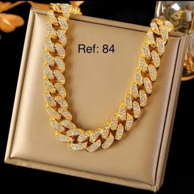 84 Colar Corrente Brilhantes