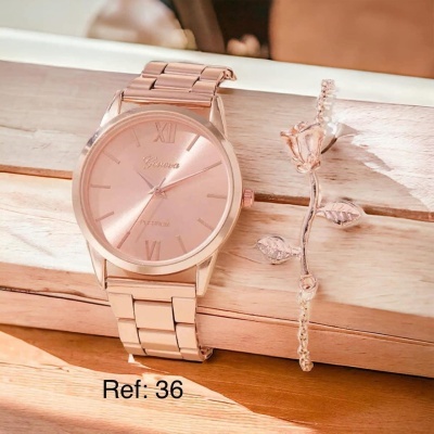36 Relògio Rosa Gold