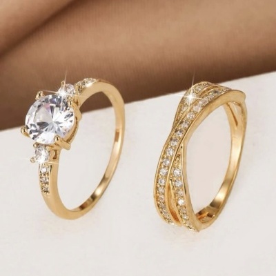 26 Par de Alianças Dourado