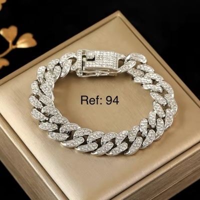 94 Pulseira Corrente Brilhante