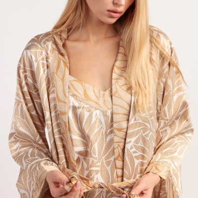 Robe de senhora em Cetim "Sahara"