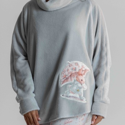 Poncho de senhora MIRA em coralina de toque suave