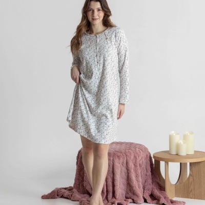 Camiseiro de senhora MIRA cardado e com padrão floral